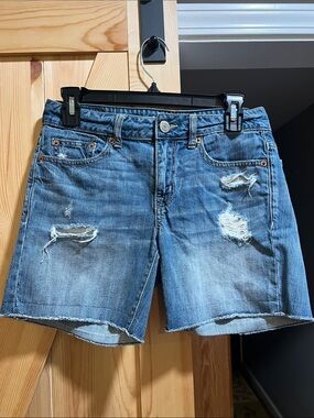 American Eagle Outfitters Distressed Blue Denim Shorts size 2